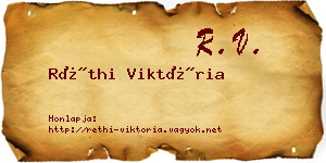 Réthi Viktória névjegykártya